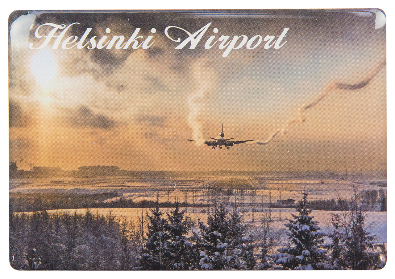 Helsinki Airport Winter Landing Photo Magnet