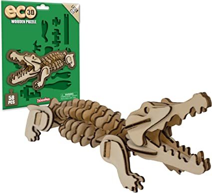 Eco 3D Wooden Puzzle - Alligator