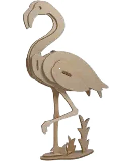 Eco 3D Wooden Puzzle - Flamingo