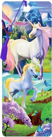 3D LiveLife Bookmarks - Unicorn Bliss