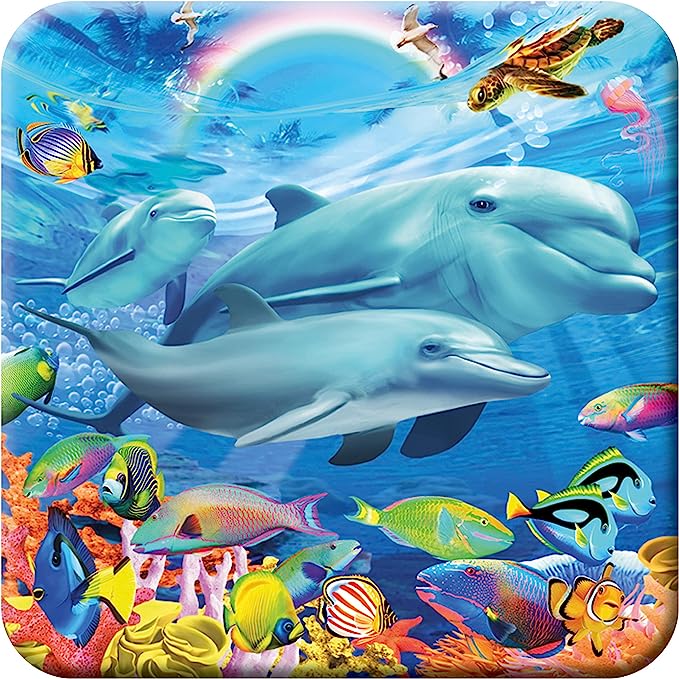 3D LiveLife Coasters - Dolphin Family