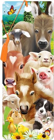 3D LiveLife Bookmarks - Baby Farm Animals