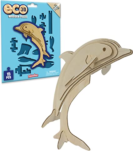 Eco 3D Wooden Puzzle - Dolphin