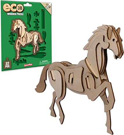 Eco 3D Wooden Puzzle - Horse