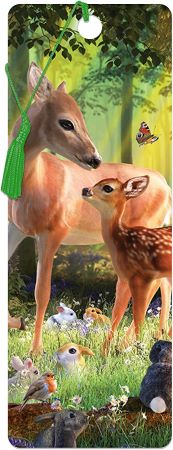 3D LiveLife Bookmarks - Deer at Dawn