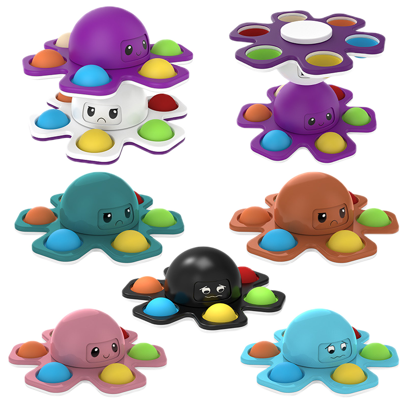 Fidget Pop It Spinner Octopus