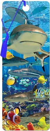 3D LiveLife Bookmarks - Shark Reef