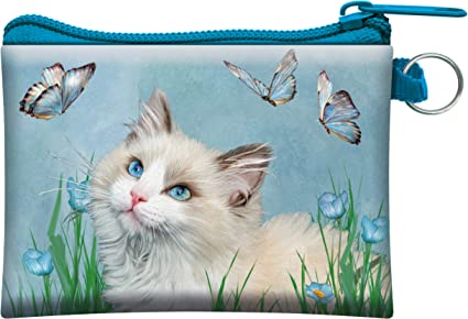 3D LiveLife Coin Purse - Ragdoll & Butterflies