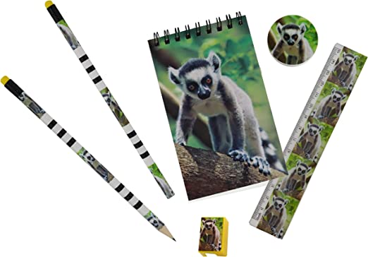 Wild Stationery Set - Ring-Tailed Lemur