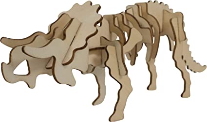 Eco 3D Wooden Puzzle - Triceratops