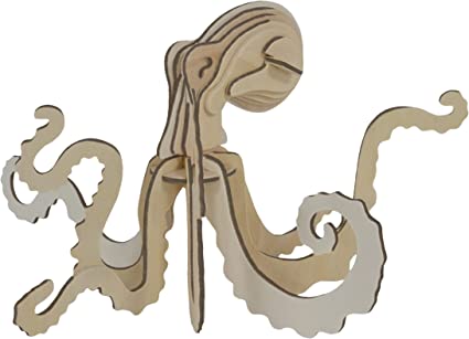 Eco 3D Wooden Puzzle - Octopus