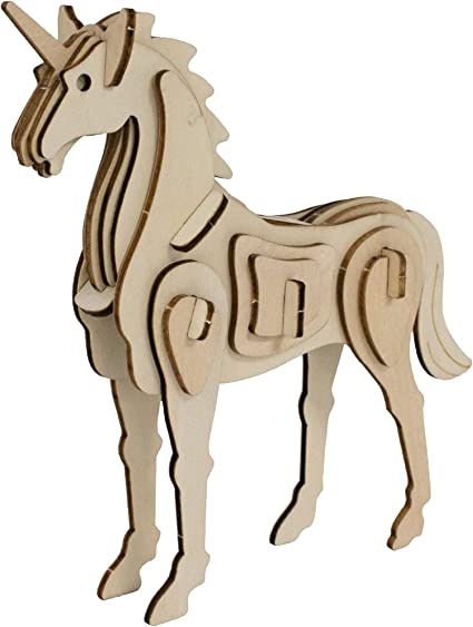 Eco 3D Wooden Puzzle - Unicorn
