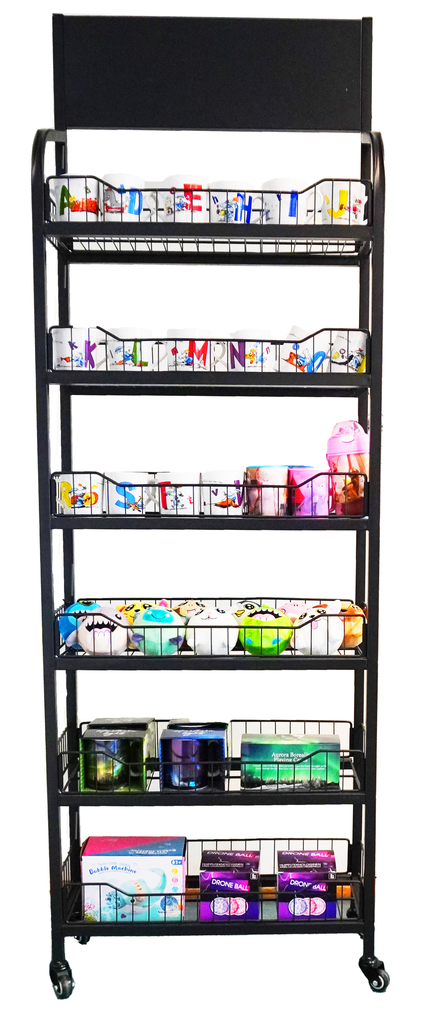 Floor display with shelves