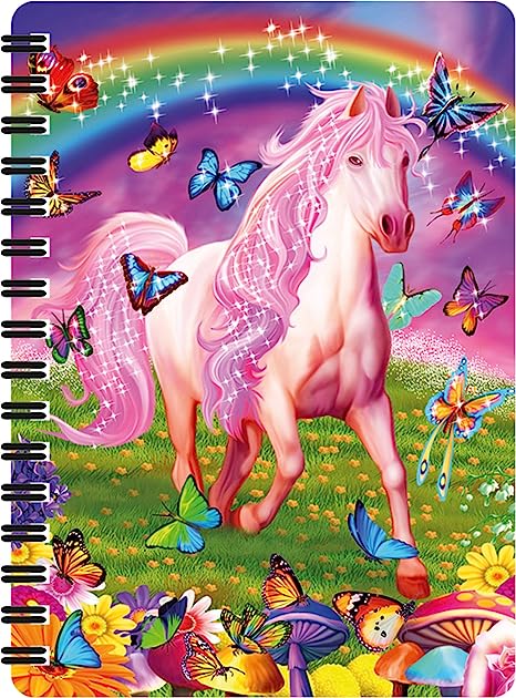 3D LiveLife Jotters - Pink Pony Dazzle