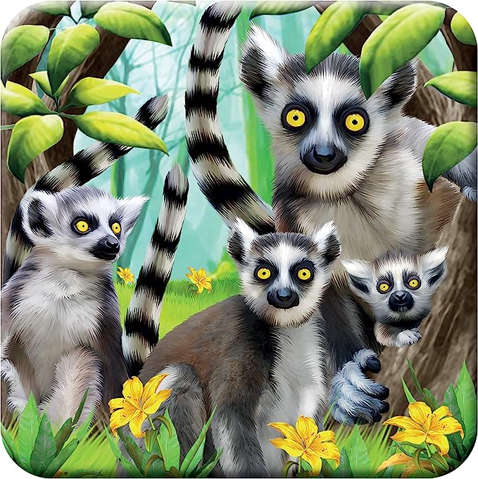 3D LiveLife Coasters - Ring-Tailed Lemurs