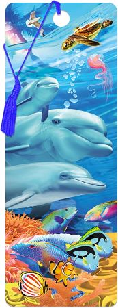 3D LiveLife Bookmarks - Dolphin Family