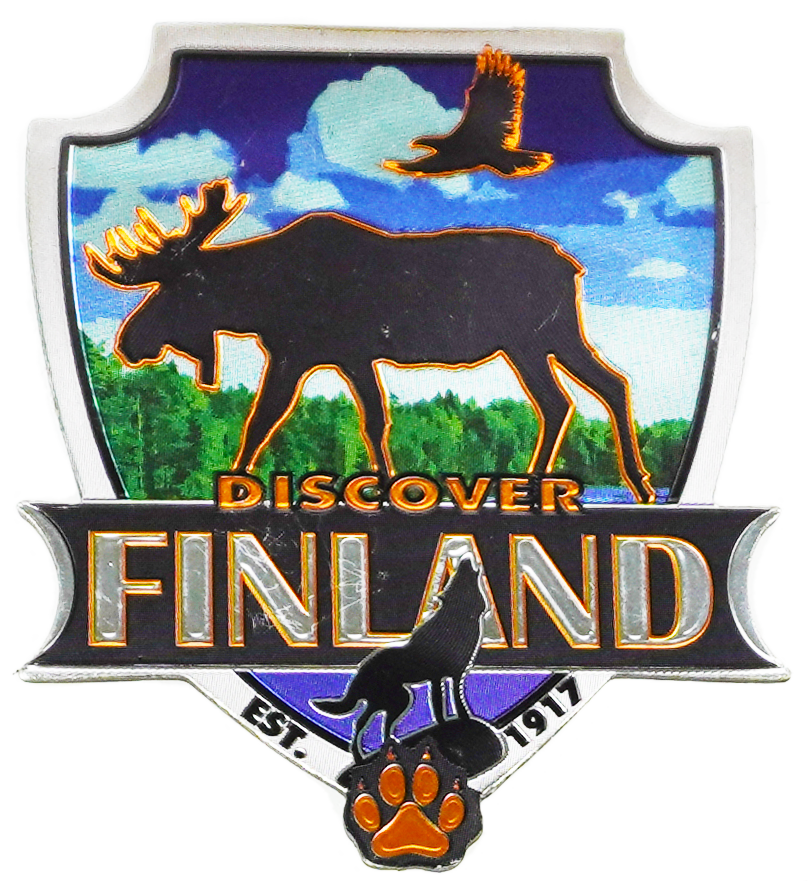 Discover Finland Hirvi Alumiinimagneetti FIN