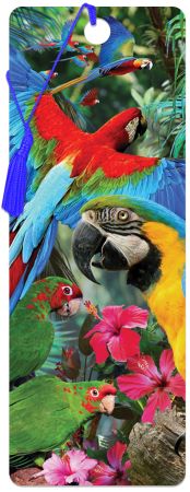 3D LiveLife Bookmarks - Parrot Pandemonia