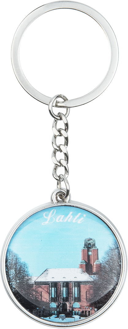 Lahti Keychain Round Town Hall Winter