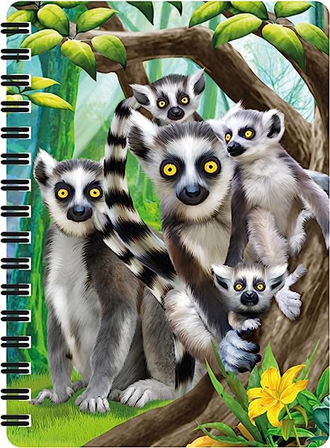 3D LiveLife Jotters - Ring-Tailed Lemurs