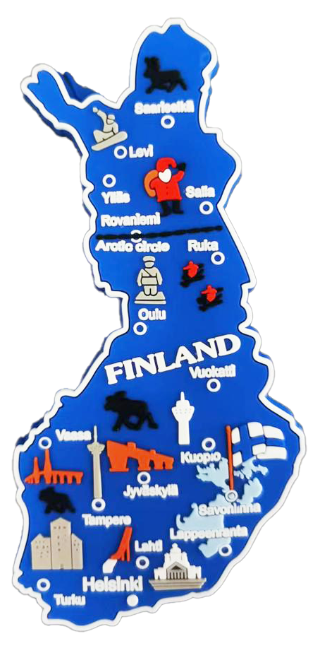Suomen Kartta Kumimagneetti FIN LAP