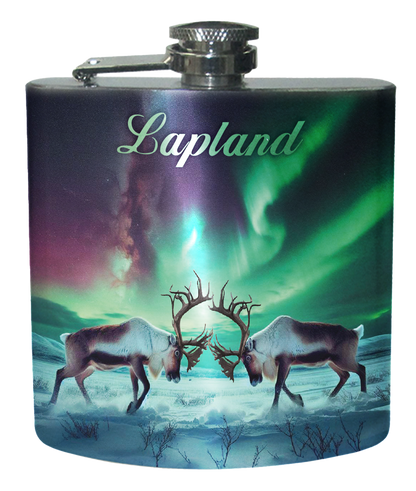 Fighting Reindeer Pocket Flask 170ml LAP