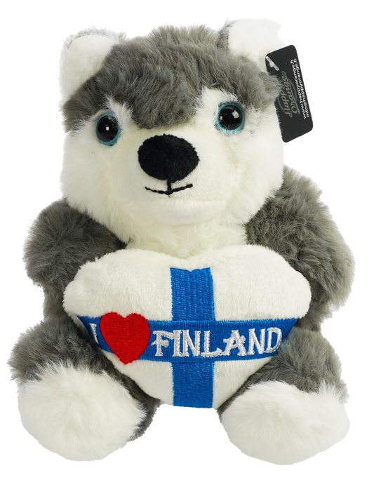 Sydän Husky Pehmo M 24cm FIN