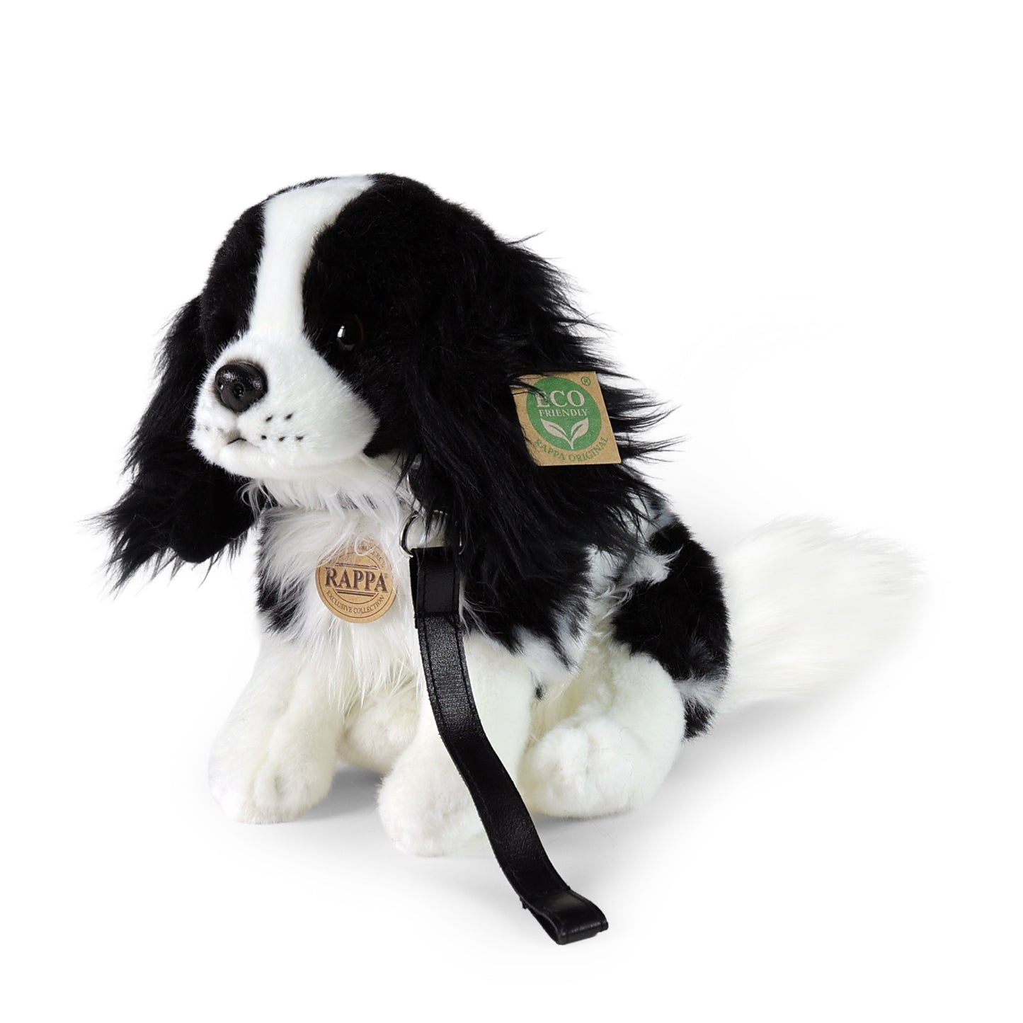 Plush King Charles Spaniel with leash 27 cm