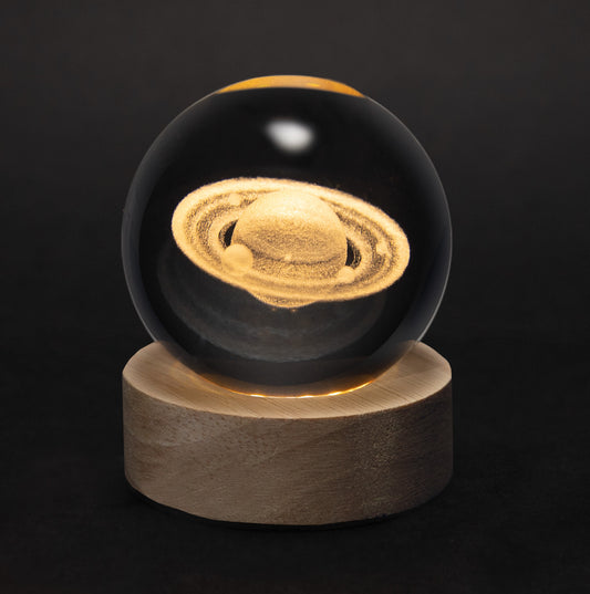 Crystal Silhouettes Globes - Saturn