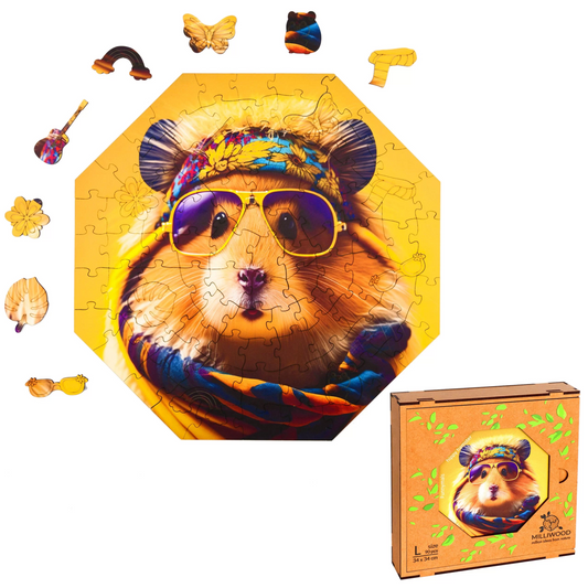 Hippy Hamster Wooden Puzzle Oktagon L