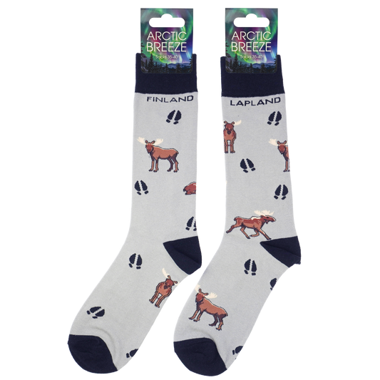 Moose Tracks 35-40 Socks Grey FIN LAP