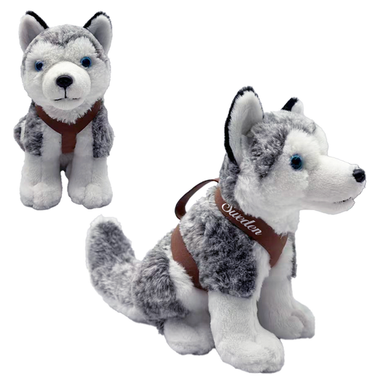 Sitting Husky With harness 24 cm SWE