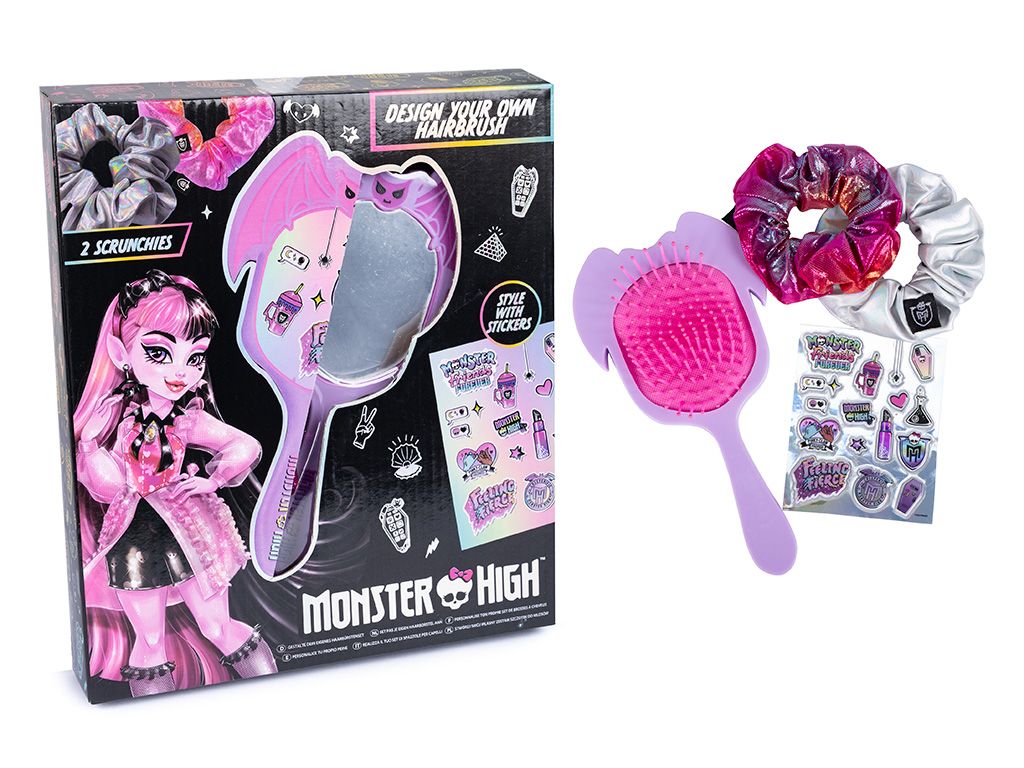 Monster High Decorate Your Own Hairbrush Set