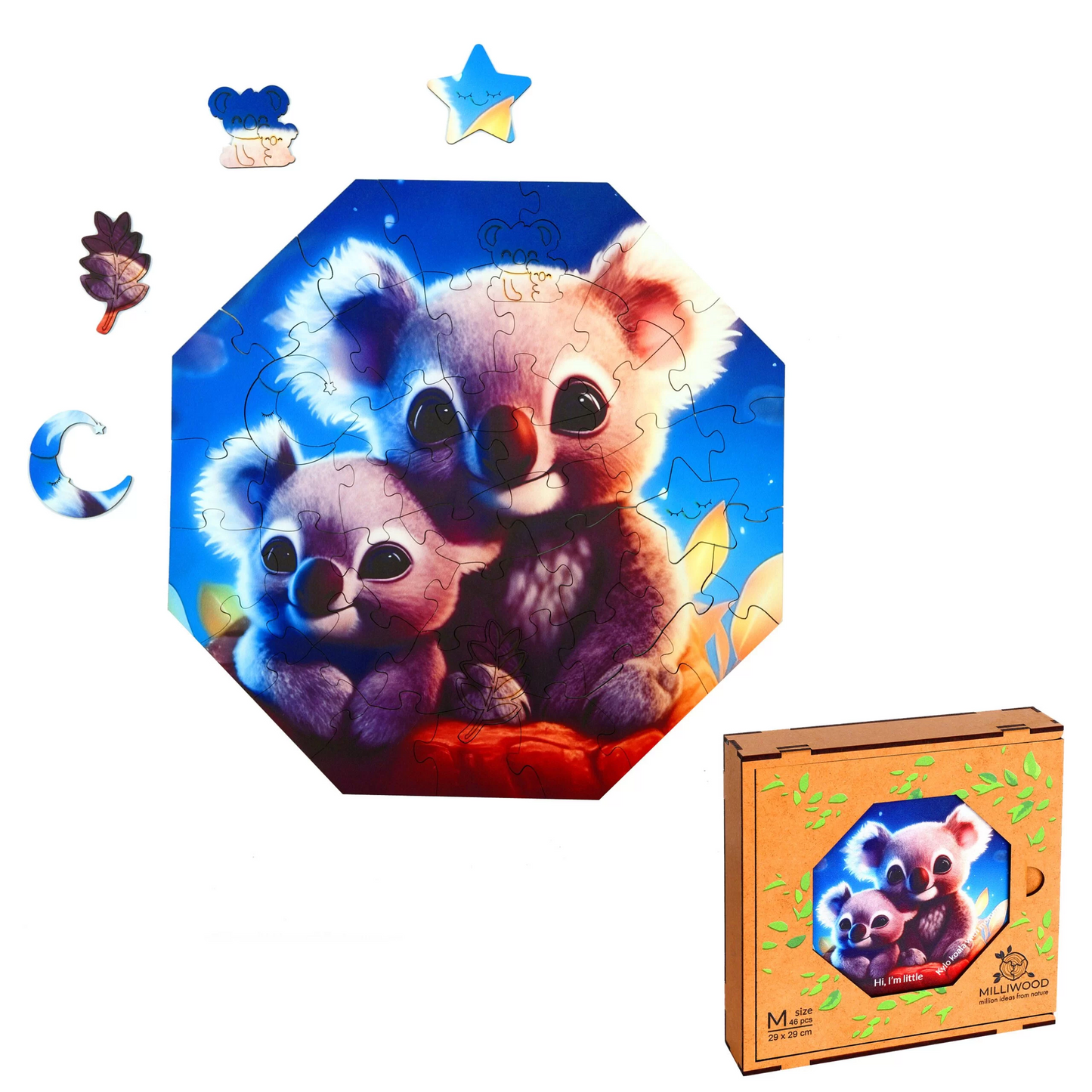Kylo Koala Wooden Puzzle Oktagon M