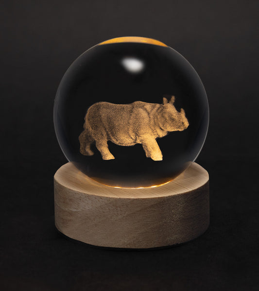 Crystal Silhouettes Globes - Rhino