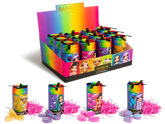 Rainbow High Bath Bomb Can - 4 Assorted