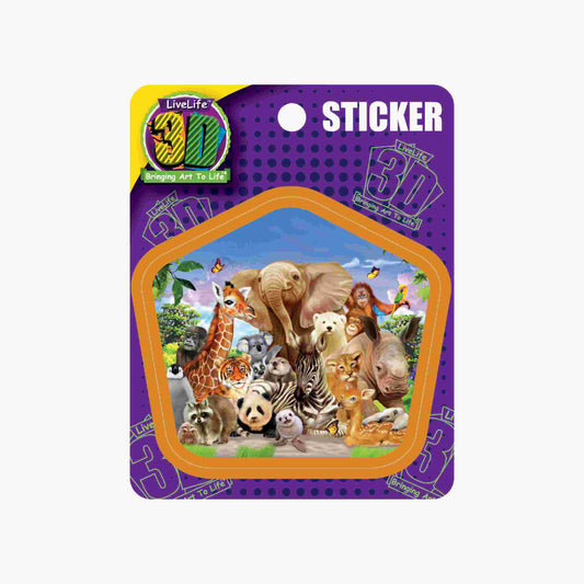 3D LiveLife Stickers - Wild Smile