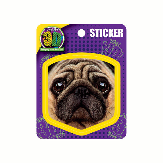 3D LiveLife Stickers - Pug