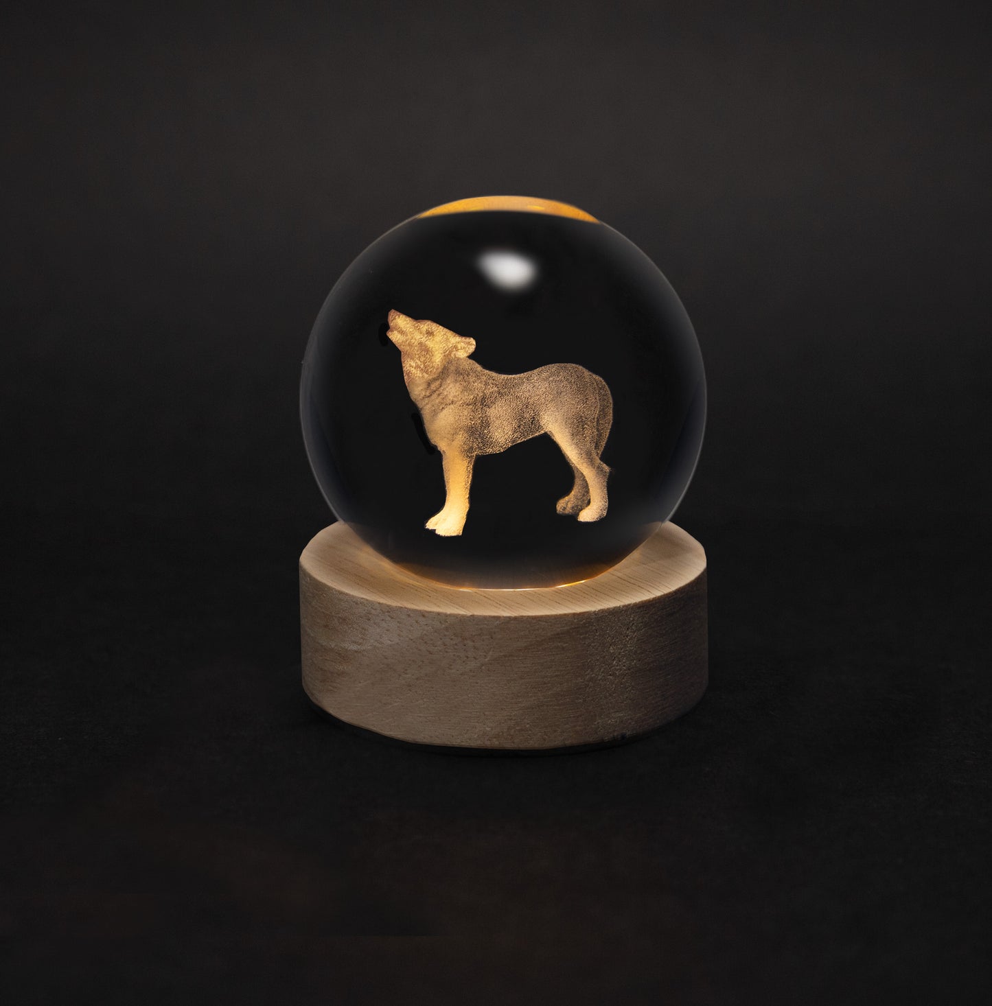 Crystal Silhouettes Globes - Wolf