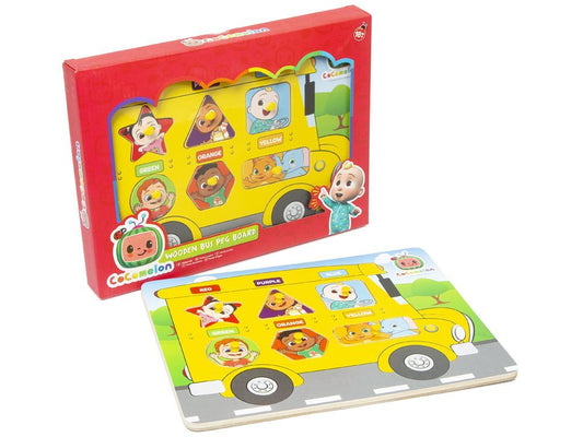Cocomelon Wooden Peg Board Bus Puzzle