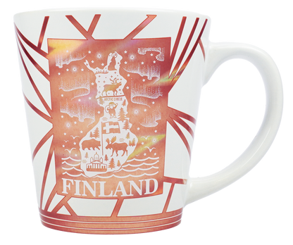 Rosegold Mug Map White FIN