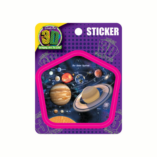 3D LiveLife Stickers - Our Solar System
