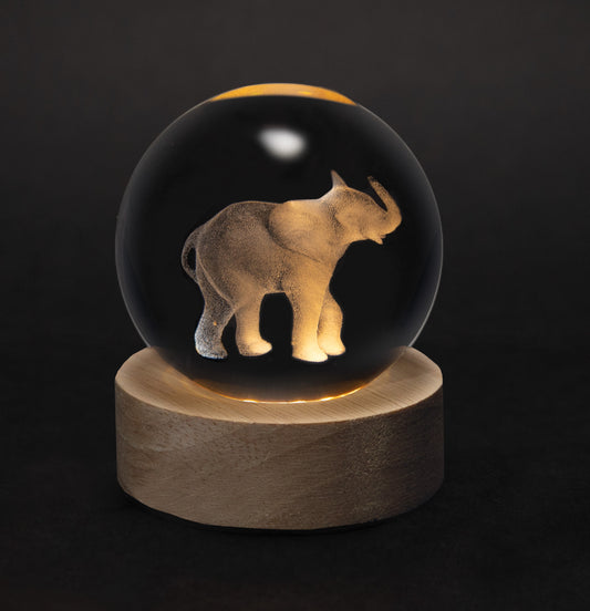 Crystal Silhouettes Globes - Elephant