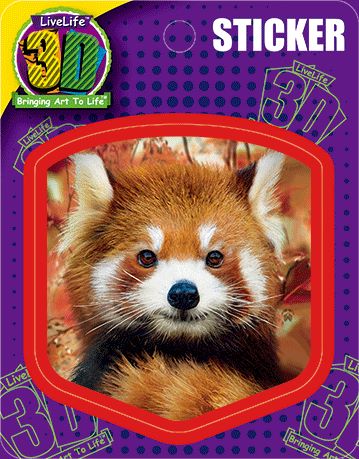 3D LiveLife Stickers - Baby Red Panda