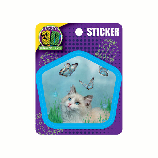 3D LiveLife Stickers - Ragdoll & Butterflies
