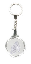 Crystal Silhouette Keychains - Gorilla