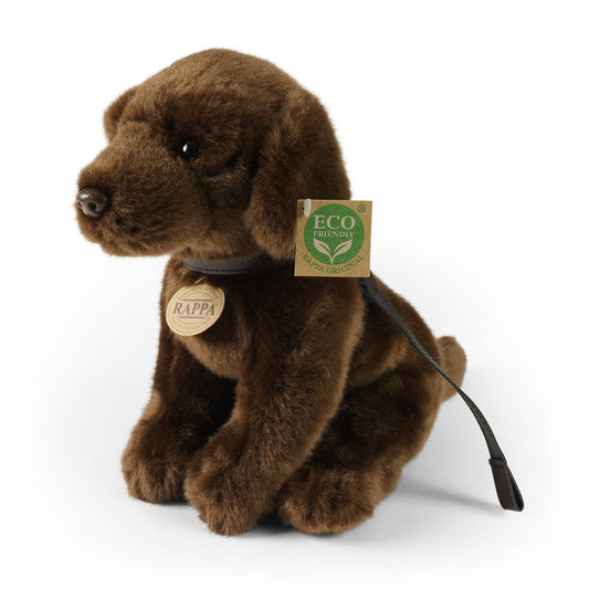 Plush Labrador Retriever with leash 25 cm