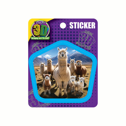 3D LiveLife Stickers - Llamarama