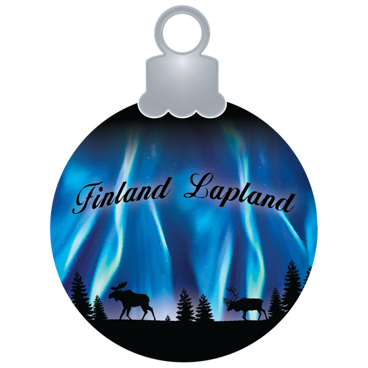 Christmas Ball Aurora Borealis Blue