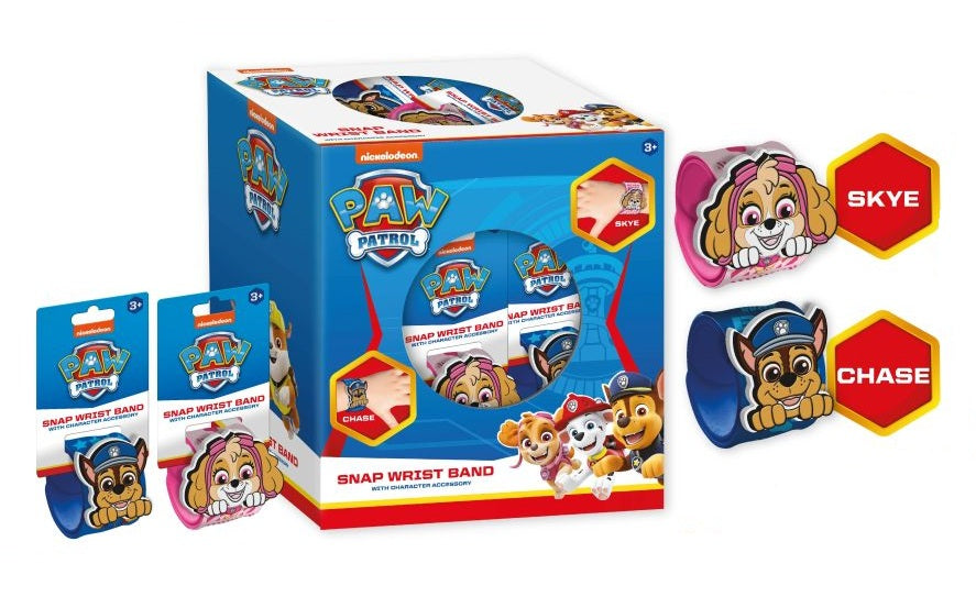 Paw Patrol Silicone Snap Band 2 Asst In Cdu
